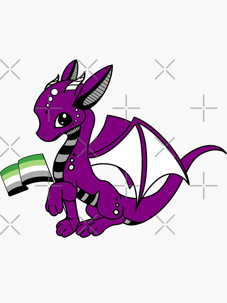 Ace Aro Dragon Sticker By Lunablack Redbubble