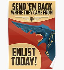 Knifehead Kaiju Propaganda Poster (Pacific Rim) Poster