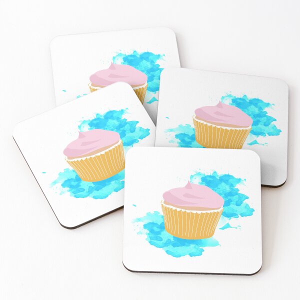 Item preview, Strawberry Cupcake with Watercolor Background Design designed and sold by idovedesign.