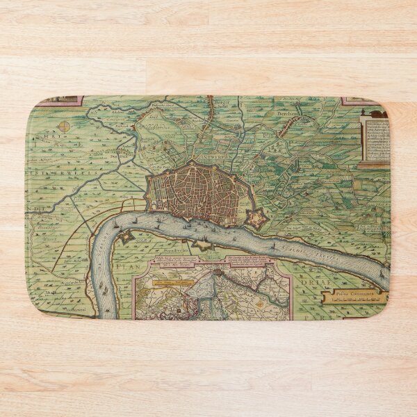 Item preview, Vintage Antwerp Belgium Environs Map (1624) designed and sold by BravuraMedia.