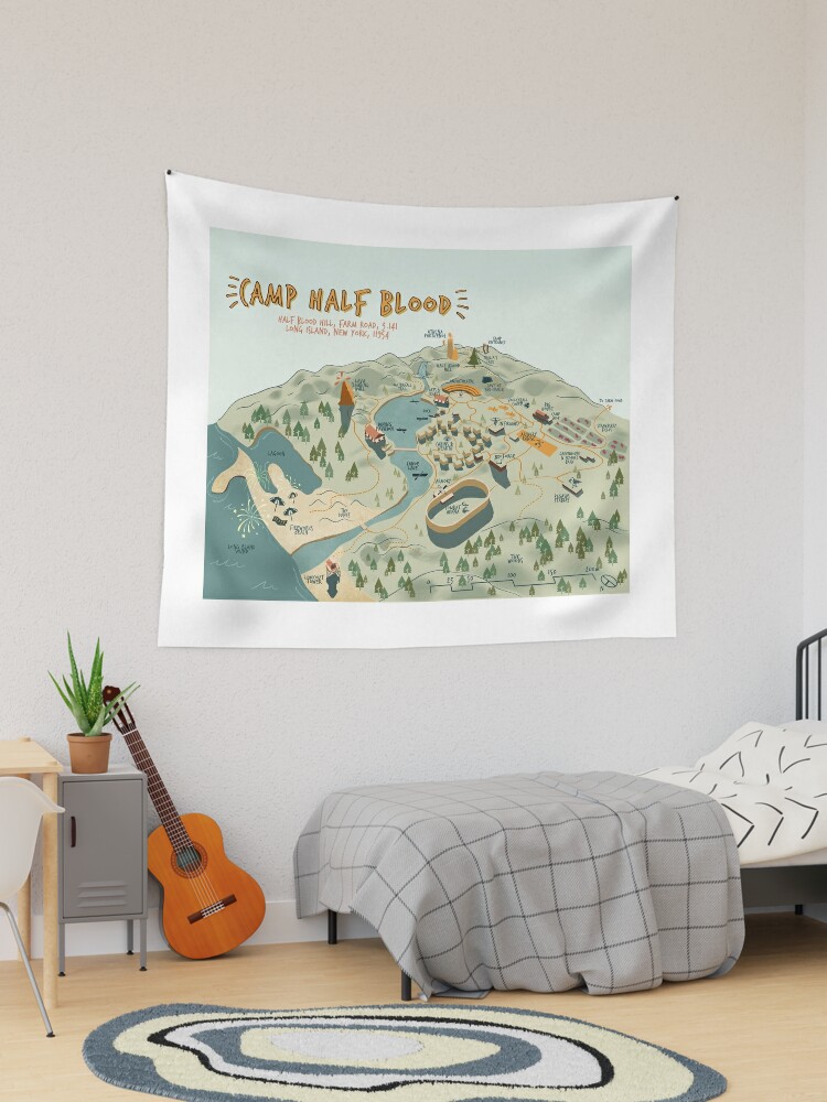 Map of Camp Half Blood Zipper Pouch for Sale by roxxell l