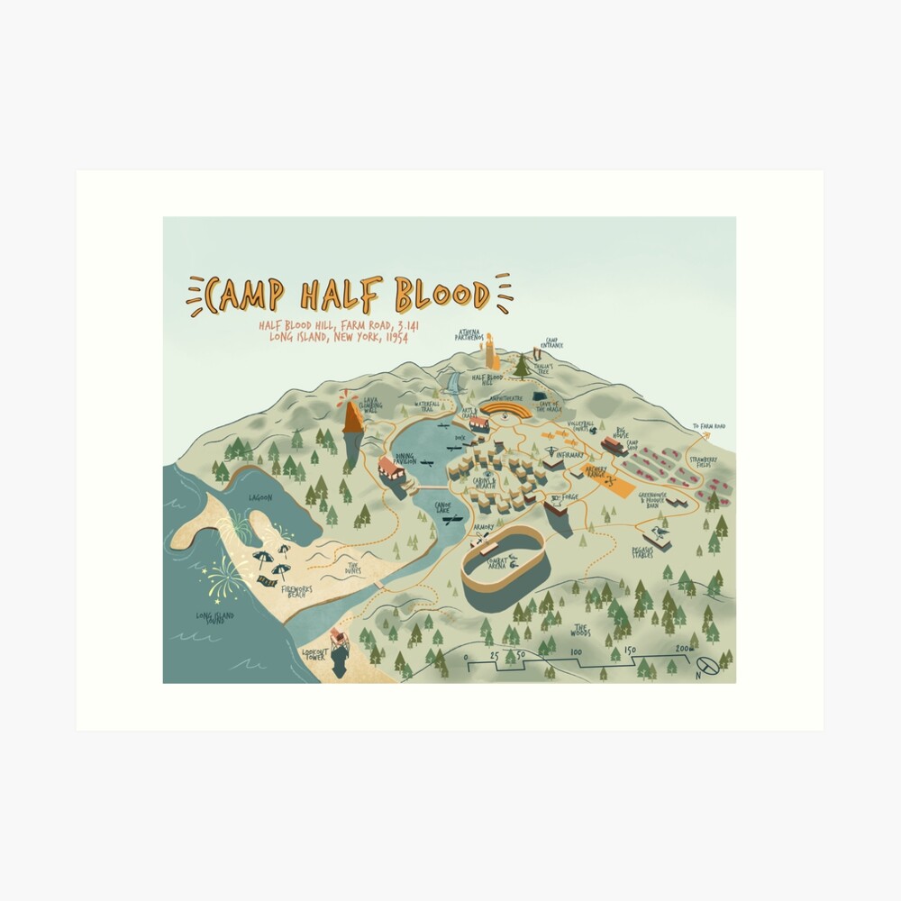 Map of Camp Half Blood Mouse Pad for Sale by Nakamoto99