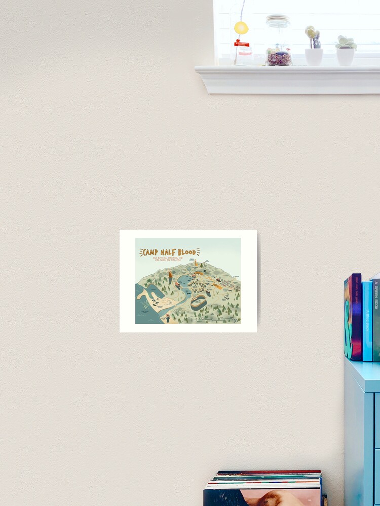 Camp Half-Blood Map DIGITAL DOWNLOAD || Percy Jackson Camp Map || PJO  Poster Art Print