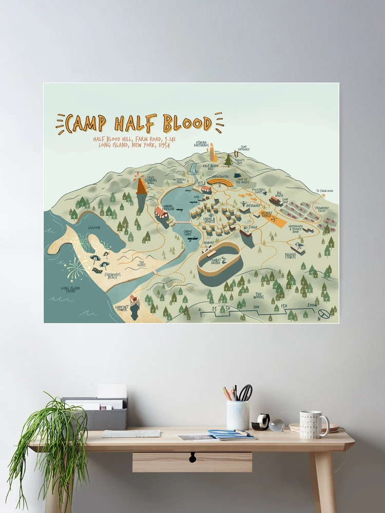 Map of Camp Half Blood Pin for Sale by Nakamoto99