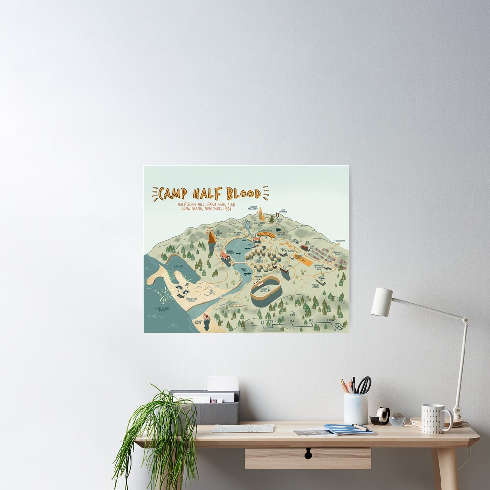 Map of Camp Half Blood Poster