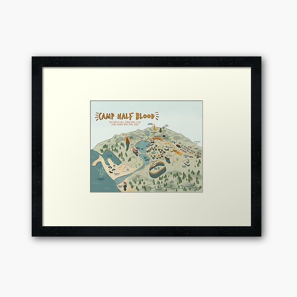 Camp Half-Blood Map DIGITAL DOWNLOAD || Percy Jackson Camp Map || PJO  Poster Art Print