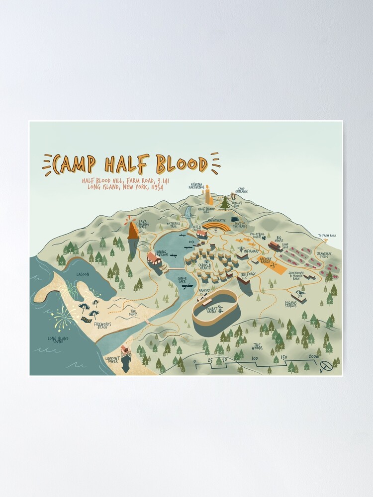 Alternate view of Map of Camp Half Blood Poster