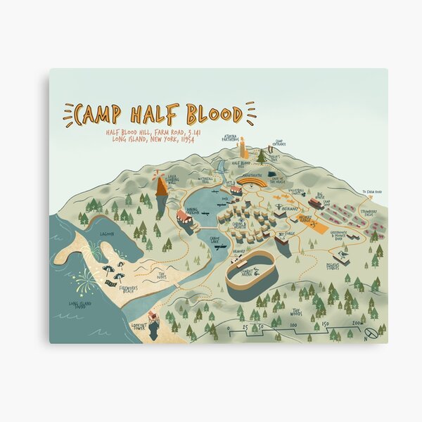 Karte von Camp Half Blood Leinwanddruck