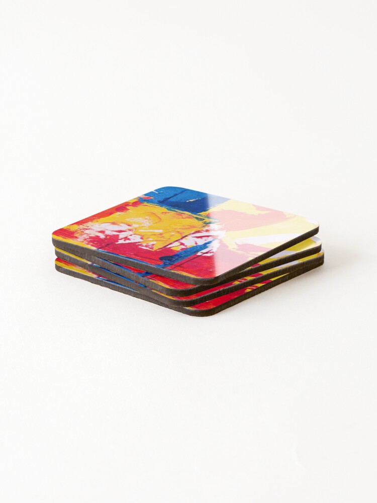 Thumbnail 4 of 5, Coasters (Set of 4), Colorful paint designed and sold by RicoL12.