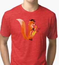 Jazzy Fox Tri-blend T-Shirt