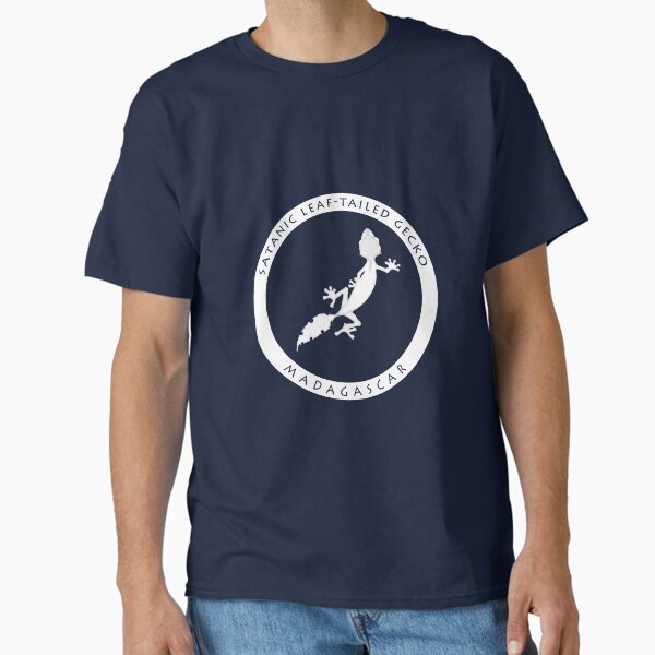 Satanic leaf-tailed gecko Madagascar wildlife - white print Classic T-Shirt