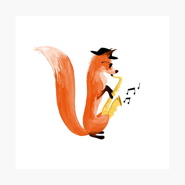 Jazzy Fox Photographic Print