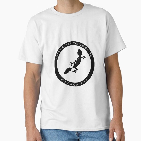 Satanic leaf-tailed gecko Madagascar wildlife - black print Classic T-Shirt