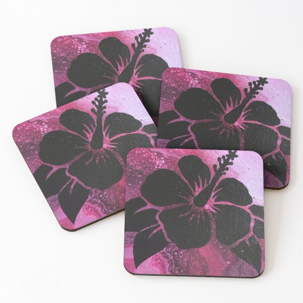 Item preview, Pink Hibiscus Fluid Art Design designed and sold by pheebstheartist.