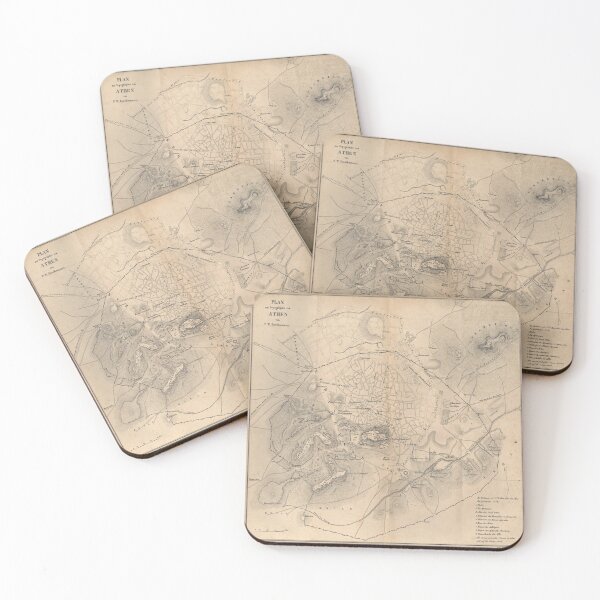 Item preview, Vintage Map of Athens Greece (1841) designed and sold by BravuraMedia.