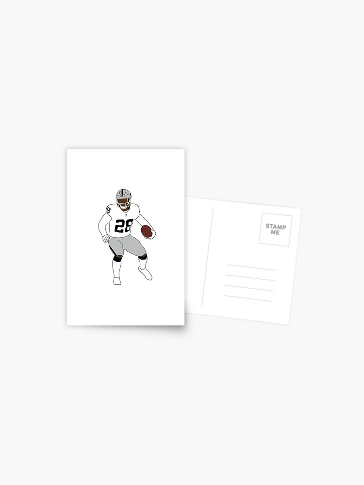 Josh Jacobs Football Paper Poster Raiders 3 - Josh Jacobs - Magnet