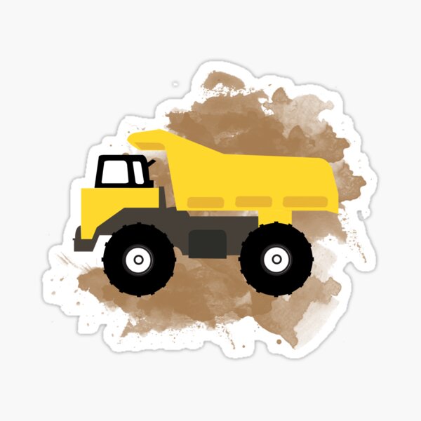 Item preview, Construction Vehicle with Watercolor Background Design designed and sold by idovedesign.
