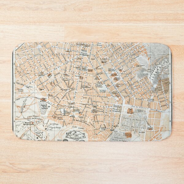 Item preview, Vintage Map of Athens Greece (1890) designed and sold by BravuraMedia.