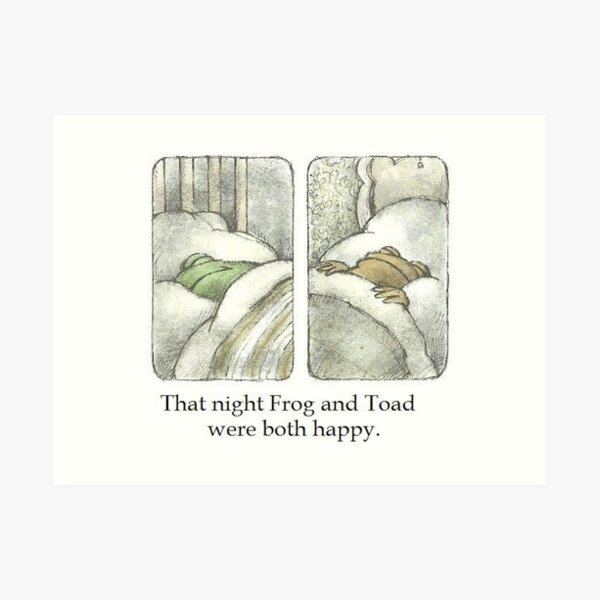 That Night Frog and Toad Were Both Happy Art Print