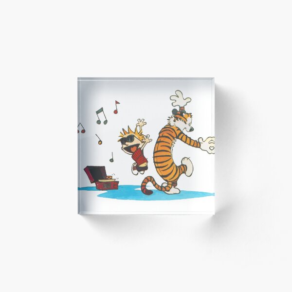 calv and hobb dancing 22 Acrylic Block
