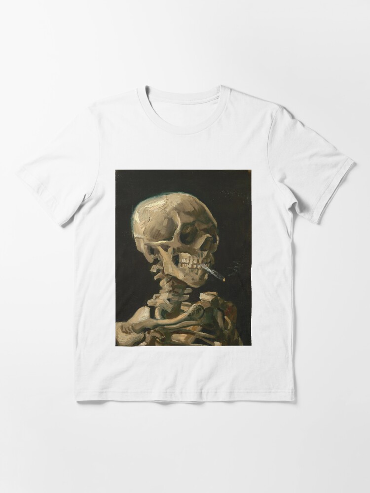 van gogh skull with cigarette shirt