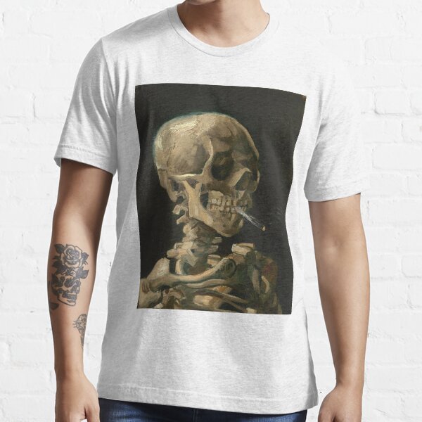 van gogh skull with cigarette shirt