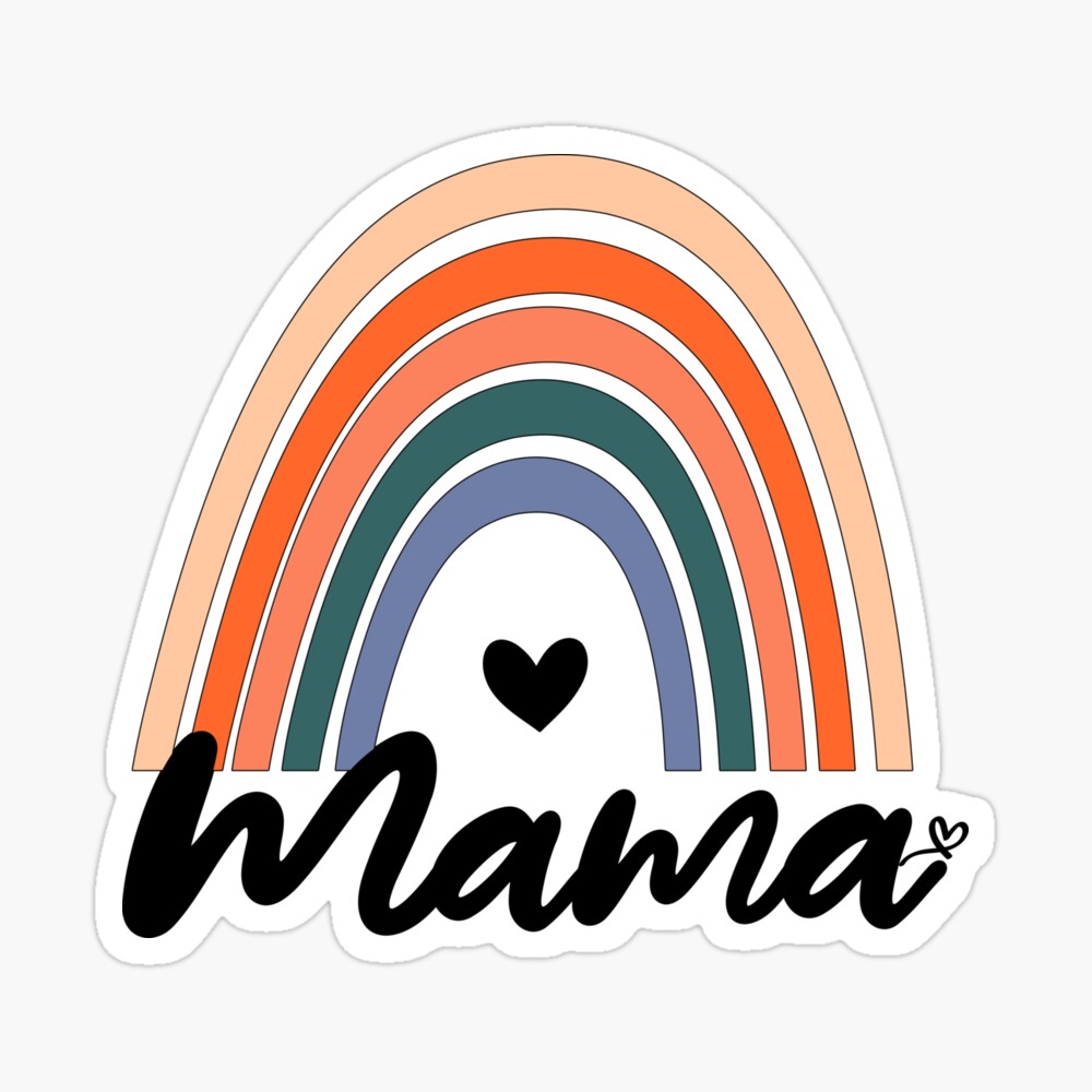 Carte Postale Rainbow Mama Design Annonce De Grossesse De Bebe Arc En Ciel Par Hayatella Redbubble