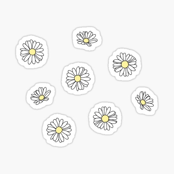 Three Daisy Flowers  Sticker for Sale by dil-emmas