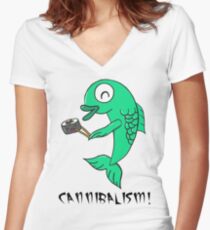 Cannibalism Women's Fitted V-Neck T-Shirt