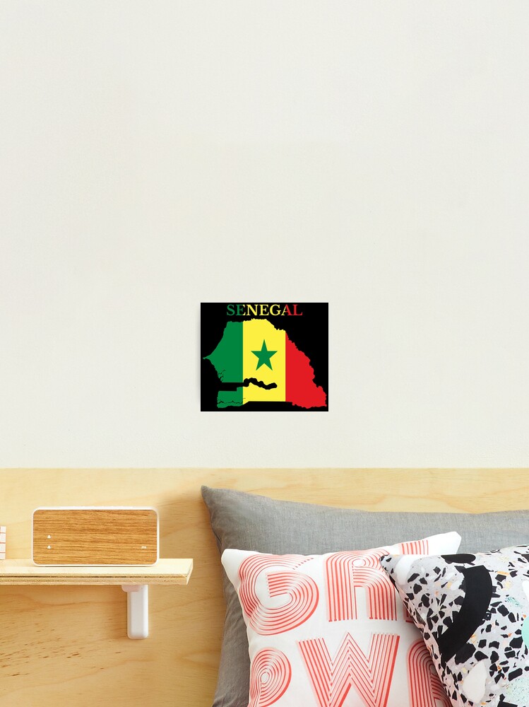 Senegal Map Flag Photographic Print for Sale by MKCoolDesigns MK