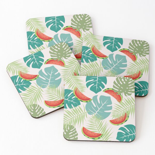 Item preview, Tropical palm leaves and watermelon fruit designed and sold by Dutch-Design.
