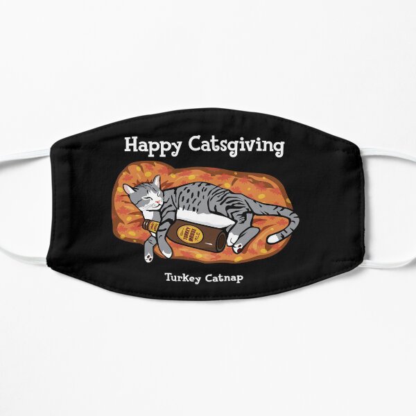 Happy Thanksgiving Catsgiving Cat Lover Mask