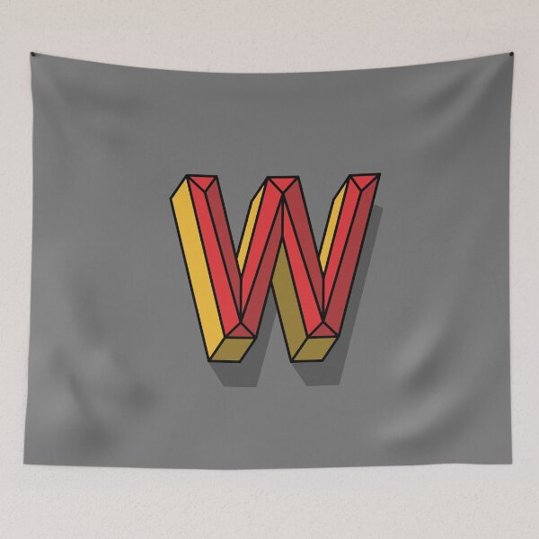 Item preview, Red and Yellow Letter W Initial designed and sold by hughvdl.