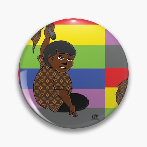 Artikelvorschau, Ebony Black Boy mit Designer-Kleidung und Designer-Flagge Regenbogen Hintergrund entworfen und verkauft von GTARTLAND.