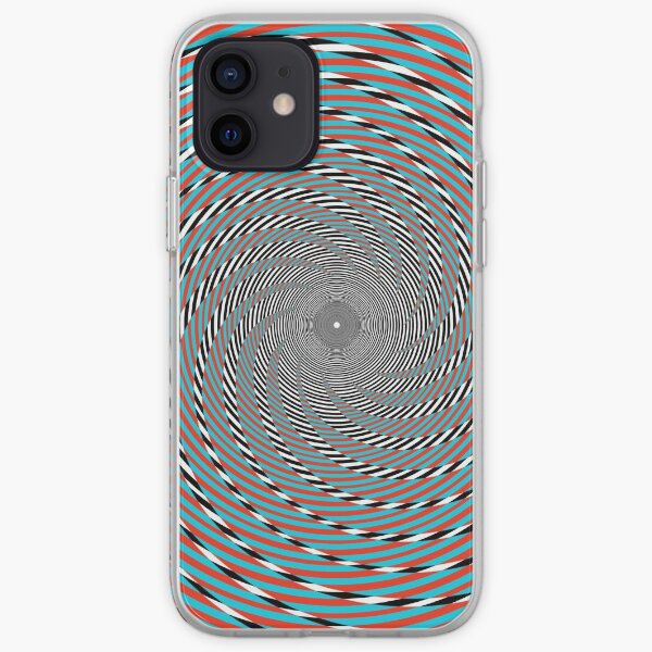 Hypnotic swirl, Optical illusion, Concentric Circles, Geometric Art - концентрические круги iPhone Soft Case