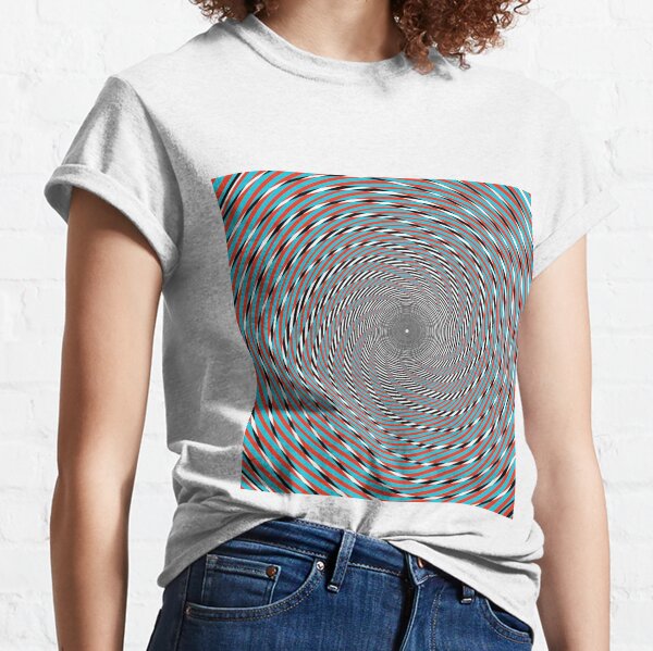 Hypnotic swirl, Optical illusion, Concentric Circles, Geometric Art - концентрические круги Classic T-Shirt