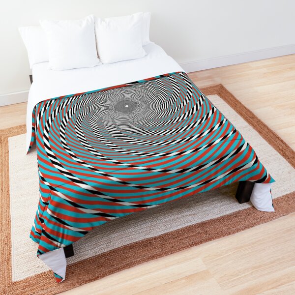 Hypnotic swirl, Optical illusion, Concentric Circles, Geometric Art - концентрические круги Comforter