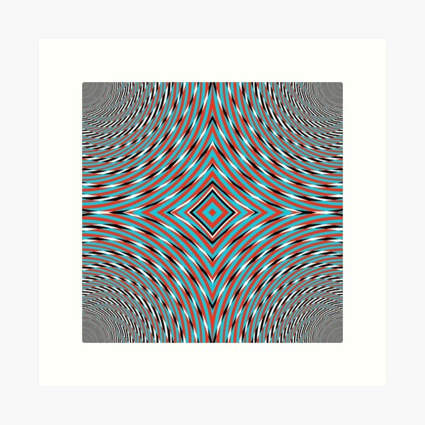 Optical illusion Concentric Circles Geometric Art - концентрические круги Art Print