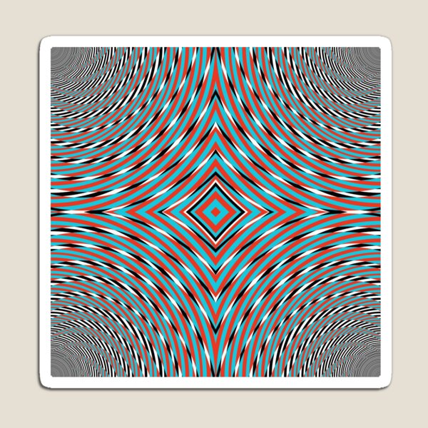 Optical illusion Concentric Circles Geometric Art - концентрические круги Magnet