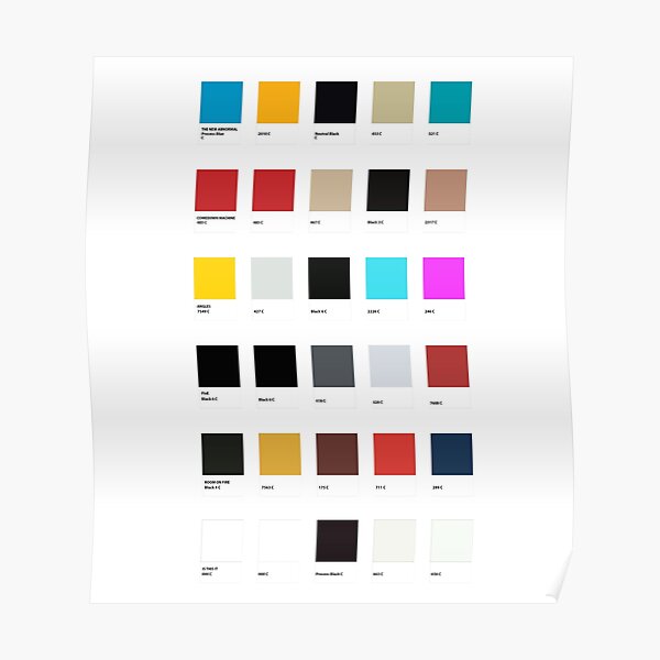 "Minimalist The Strokes discography palette" Poster by rhserra | Redbubble