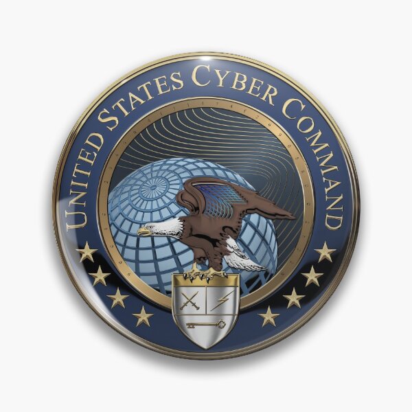 Item preview, United States Cyber Command - CYBERCOM Emblem over Blue Velvet designed and sold by Serge Averbukh Art Studio.