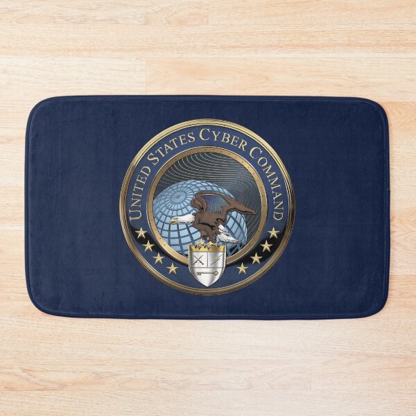 Item preview, United States Cyber Command - CYBERCOM Emblem over Blue Velvet designed and sold by Serge Averbukh Art Studio.