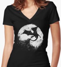 Midnight Desolation Women's Fitted V-Neck T-Shirt