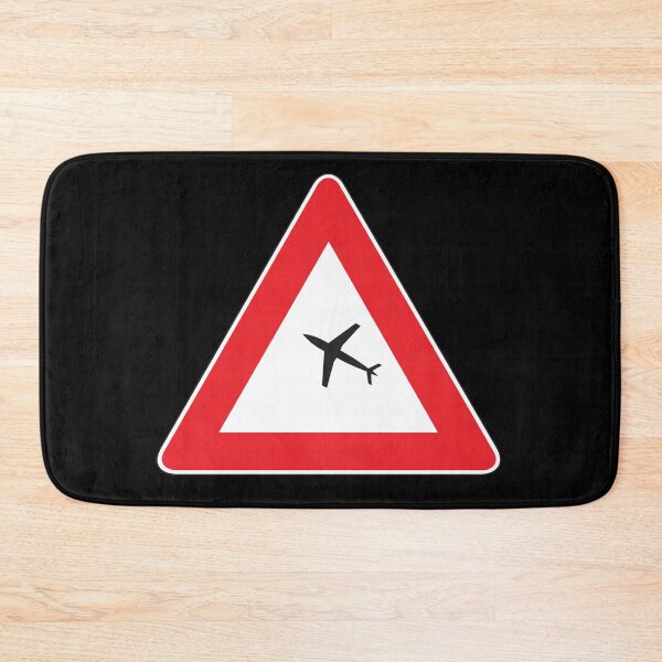 Item preview, Warning sign of airplanes design designed and sold by avionbubble.
