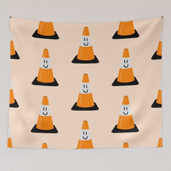 Item preview, smiley traffic cone designed and sold by morgananjos.