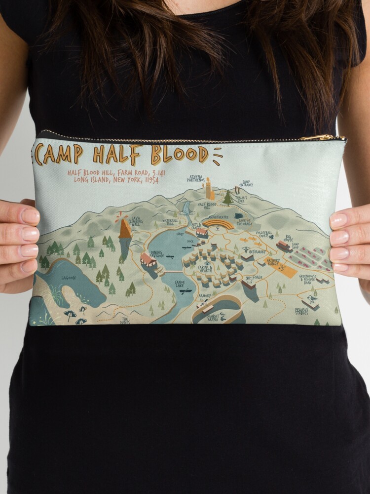 Map of Camp Half Blood Zipper Pouch for Sale by roxxell l