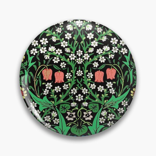 Item preview, William Morris Jacobean Floral, Black Background designed and sold by Marymarice.