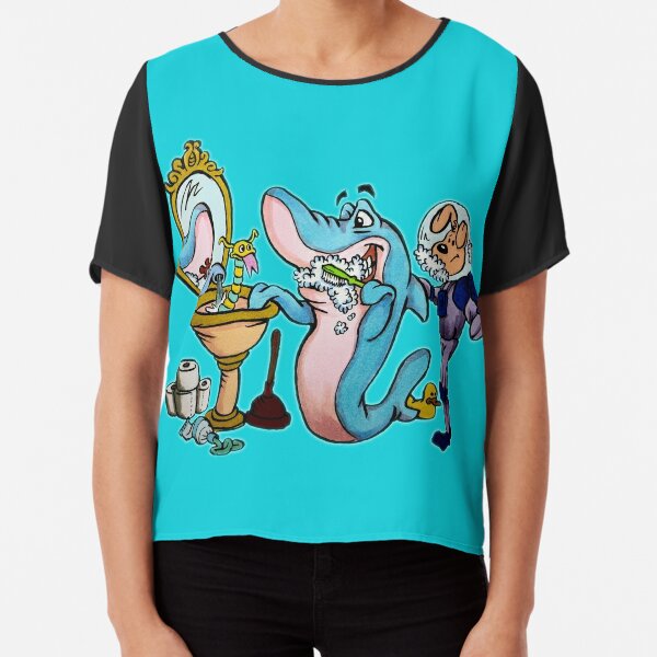 TonyToons Teeth Your Brushes Graphic Chiffon Top