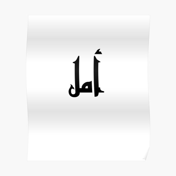 Poster « Espoir / Amal arabe calligraphie », par Snootstore Redbubble