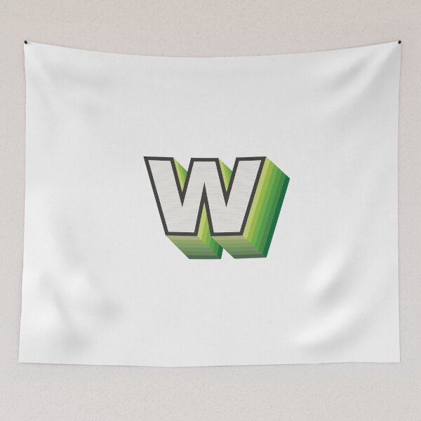 Item preview, Green Letter W Initial designed and sold by hughvdl.
